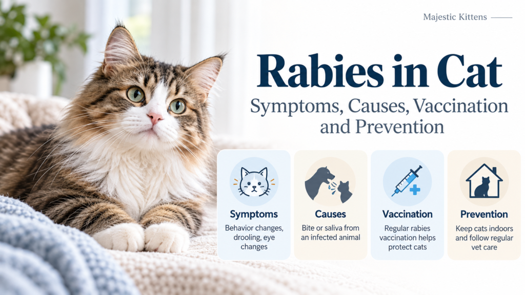 Rabies in Cat: Symptoms, Causes, Vaccination and Prevention
